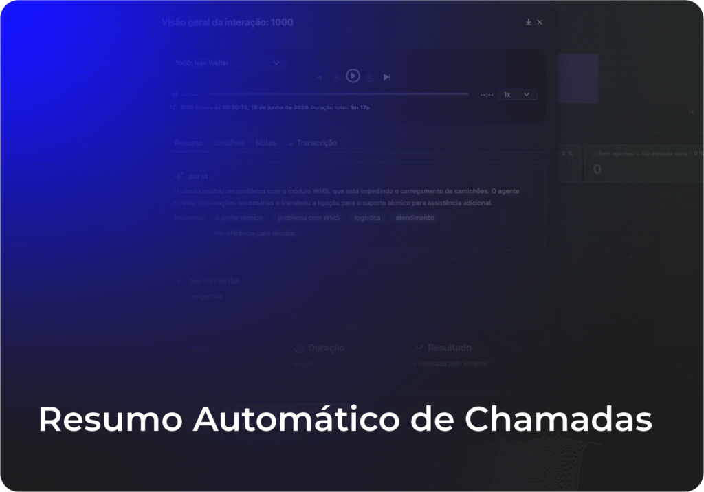 Resumo de chamadas